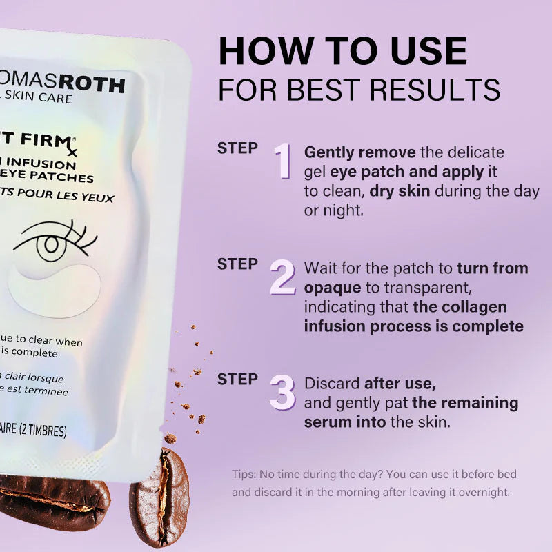 🐦Last 3 Hours: 70% OFF🔥 - Collagen Eye Patches (8 Pairs) with Niacinamide & Hyaluronic Acid for Firming, Hydration, & Brightening