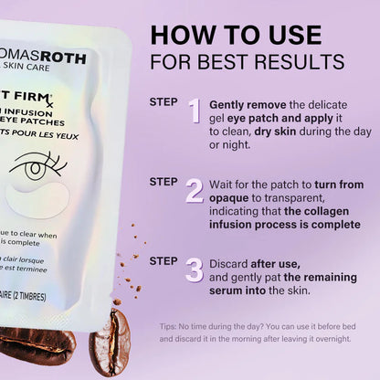 🐦Last 3 Hours: 70% OFF🔥 - Collagen Eye Patches (8 Pairs) with Niacinamide & Hyaluronic Acid for Firming, Hydration, & Brightening