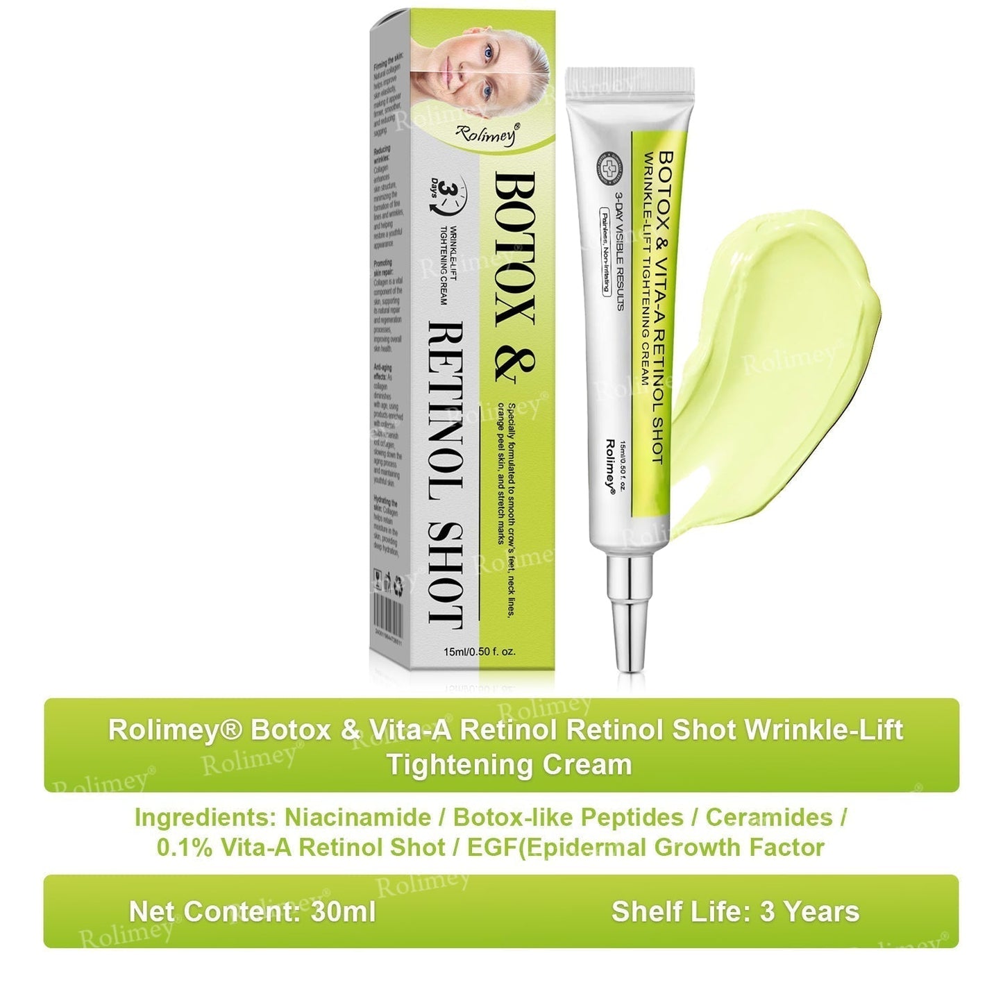 💞Made and shipped from the USA 💫Rolimey® Botox & Vita-A Retinol Shot Wrinkle-Lift Tightening cream - Last Day Promotion 70% OFF