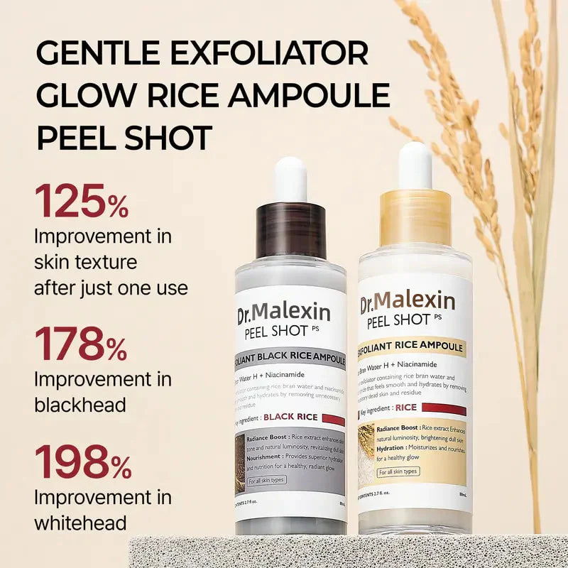 AQA✨✨Last Day 50%OFF:Peel Shot Glow White Rice Peeling Ampoule