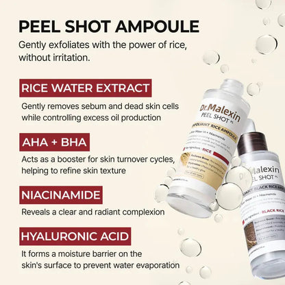 AQA✨✨Last Day 50%OFF:Peel Shot Glow White Rice Peeling Ampoule