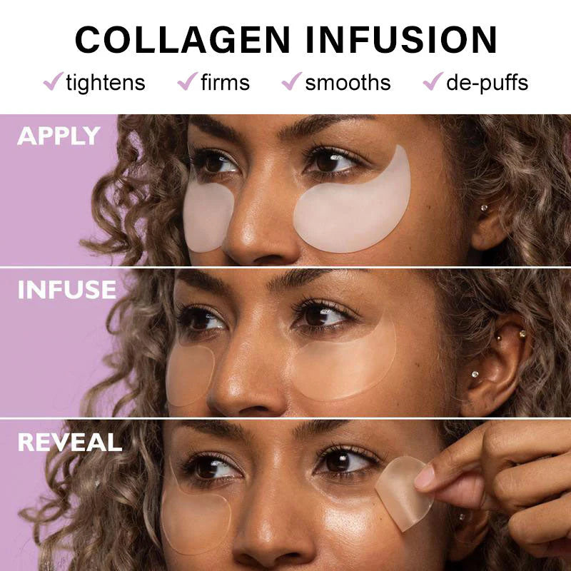 🐦Last 3 Hours: 70% OFF🔥 - Collagen Eye Patches (8 Pairs) with Niacinamide & Hyaluronic Acid for Firming, Hydration, & Brightening