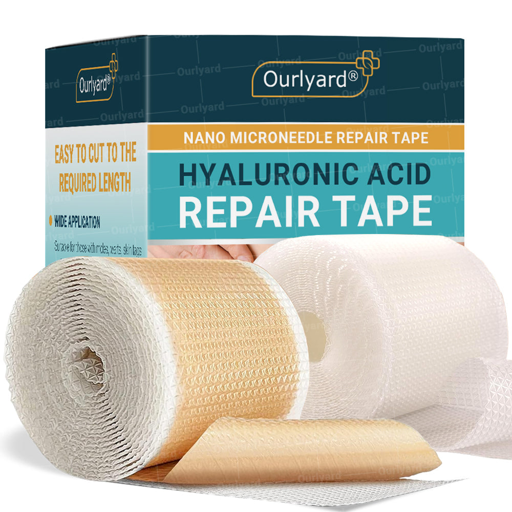 ✅Official Store |Ourlyard® Hyaluronic Acid Nano Microneedle Repair Tape🗽🎉(Treatment of old and new scars, reduction of surgical scars, stretch marks, keloids, acne, burns, warts, dermatomes and varicose veins)