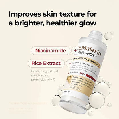 AQA✨✨Last Day 50%OFF:Peel Shot Glow White Rice Peeling Ampoule