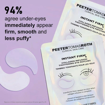 🐦Last 3 Hours: 70% OFF🔥 - Collagen Eye Patches (8 Pairs) with Niacinamide & Hyaluronic Acid for Firming, Hydration, & Brightening