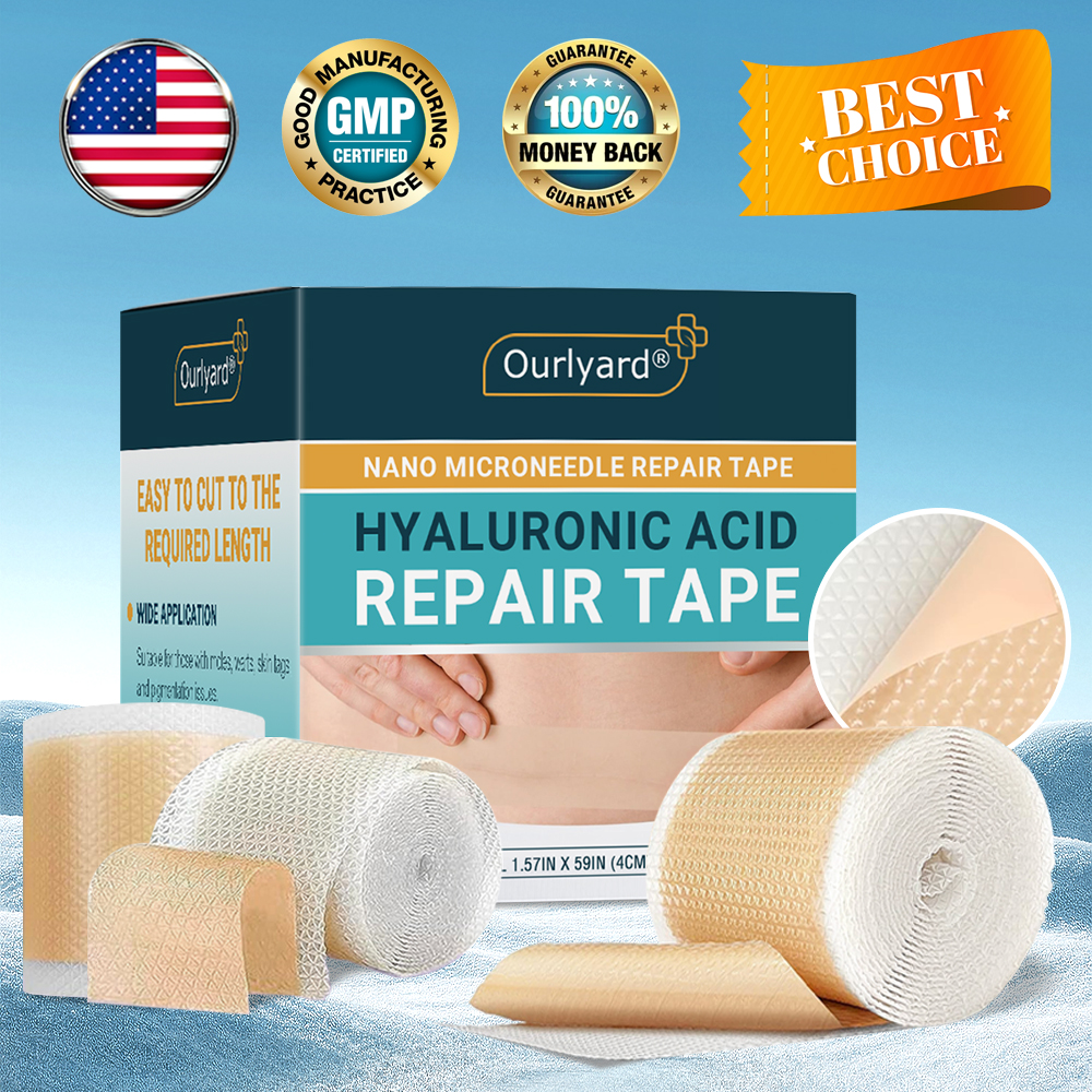 ✅Official Store |Ourlyard® Hyaluronic Acid Nano Microneedle Repair Tape🗽🎉(Treatment of old and new scars, reduction of surgical scars, stretch marks, keloids, acne, burns, warts, dermatomes and varicose veins)